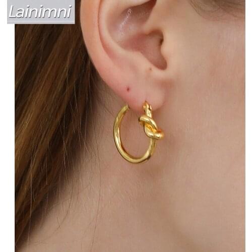 Retro Gold Stainless Steel Hoop Earrings Designer 2021 Fashion Titanium Steel Earrings for Women Jewelry Aretes De Mujer