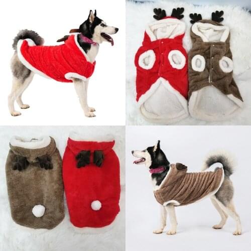Winter Dog Coat Jacket Christmas Dog Clothes Corgi Samoyed Husky Labrador Golden Retriever Clothing Xmas Pet Outfit Dropshipping