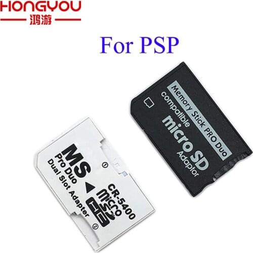 20Pcs SD TF to Memory Stick MS Pro Duo For PSP 1000 2000 3000 Card Dual 2 Slot Adapter Converter