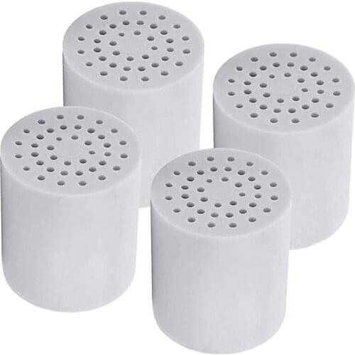 15 Stage Universal Shower Water Filter Cartridges (4 Pack) Removes Chlorine, Microorganisms, Hard Water - Replacement