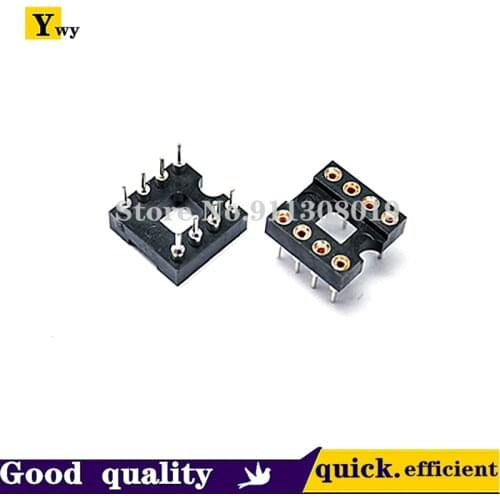 20pcs DIP8 Round Hole 8 Pins 2.54MM DIP IC Sockets Adaptor Solder Type 8 PIN IC Connector