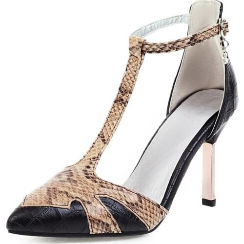 2020 spring hollow Thin sandals high-heeled shallow mouth pointed pumps shoes women Female sexy high heels large size 32-48