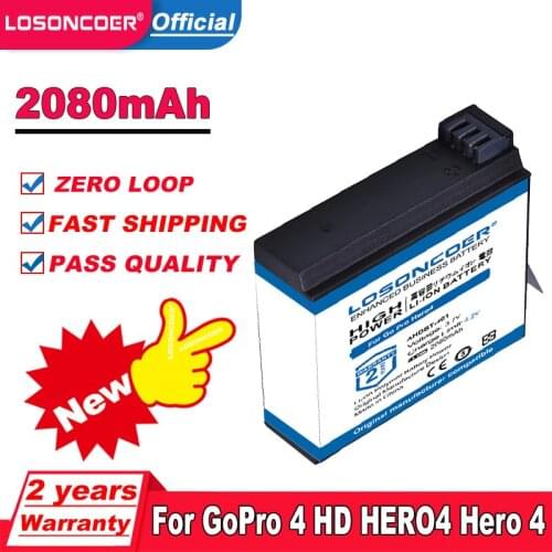 2080mAh For Go Pro AHDBT 401 AHDBT401 Digital Camera Battery For GoPro 4 HD Hero 4 Hero4 GoPro AHDBT-401 Action Camera Bateria