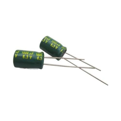 Free shipping 6.3V 1000UF capacitor 8 * 12 high-frequency low-impedance aluminum electrolytic capacitor 1000uf 6.3v best quality