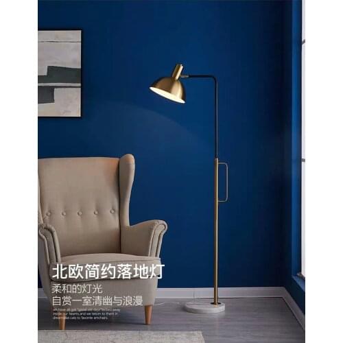 American European luxury modern minimalist floor lamp living room sofa bedroom bedside study vertical reading floor lamp
