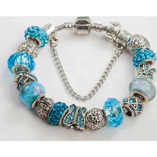 ANNAPAER Fashion Luxury Rhinestone Beads Charms Trendy Retro Beads Fit Pan Original Bracelets Bangles Pendant Bracelets