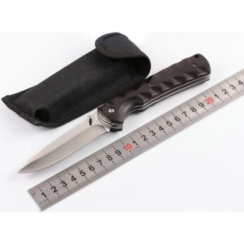 Free shipping sharp steel imports blacksmithing camping tool folding knife wood handle outdoor self-defense knife