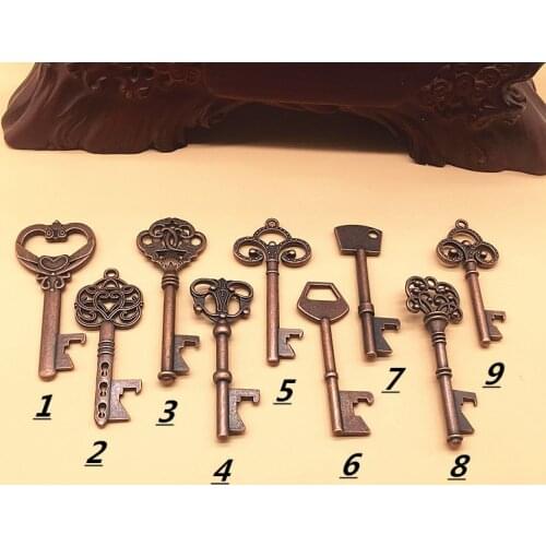 Free Shipping Retro Bottle Openers Key Shape Bottle Openers Beer Wine Bottle Opener Keychain Ring Open Bar Drinking Accessories