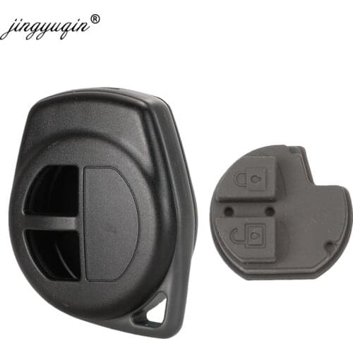 Jingyuqin 2 Buttons Remote Key Case with Button Pad for Suzuki Igins Alto SX4 Vauxhall Agila 2005-2010 Replacement Fob Shell