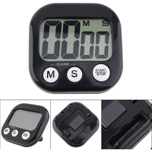 Digital Timer Multifunction Electronic Digital Timer with Large LCD Display and Bell Prompt for Kitchen