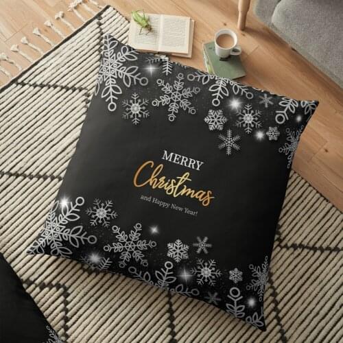 Elegant Christmas Pattern Printed Christmas Pillowcase 2021 Decor for Home Merry Christmas Ornament Navidad Xmas Gift