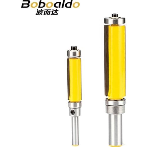 1pc 1/2 Shank Woodworking Router Bits Burrs Cutter Wood Milling Cutter CNC Tool Straight Trimming With Double Bearing