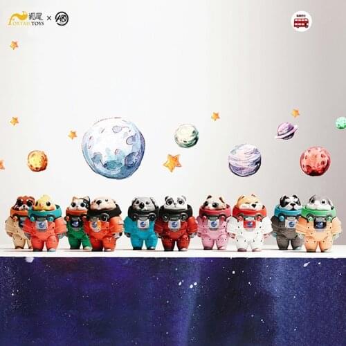 Blind box foxtail AK space adventure encounter doll mini doll cute anime toy collection desktop popular ornaments authentic