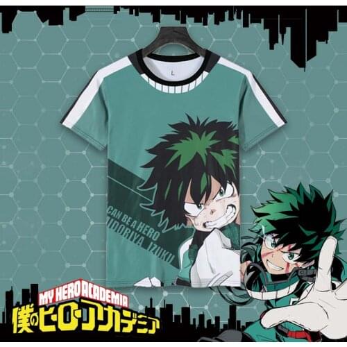 Anime Boku no Hero Academia T-shirt Cartoon My Hero Academia Cotton T shirt Cosplay Tops Boys Girls Casual Printing Tees