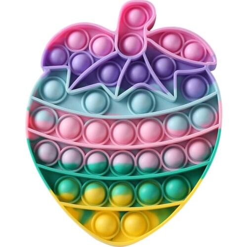 Strawberry Fidget toy Reliver Stress Toy Push Bubble Antistress Toys Adults & Kids Sensory Toys to Relieve Autism Special Needs