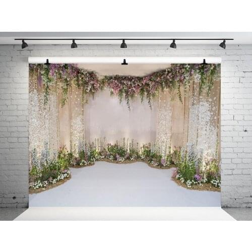 VinylBDS 10x10ft Wedding Photography Backdrops Flowers Backgrounds Photo Studio For Wedding Party Stage Photographic Background