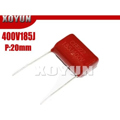 10PCS 400V185J 185J400V Pitch 20MM 400V 185J 1.8UF CBB Polypropylene film capacitor