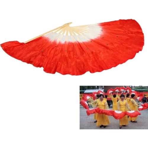 Colorful Silk Folk Art Chinese Belly Dance Dancing Bamboo Short Fan Accessories WHShopping