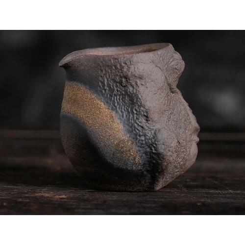 Burn Pitcher Handmade Retro Japanese Style Stoneware Public Cup Fair Cup Tea Pot Ceramic Kung Fu Tea Set Tea Set Siteel