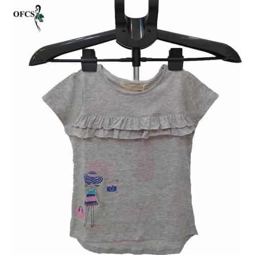 Best Seller 4-12 Year Old Girls T-shirt Summer Baby Cartoon Short Sleeve Casual Cotton T-shirts Tops Tees Children Clothes Retai