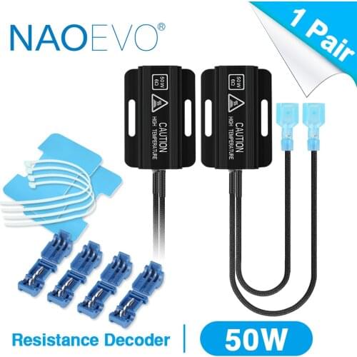 NAOEVO OCB Load Resistor 50W LED Car Decoder CANBUS For P21W PY21W W16W 1156 BA15S T15 1157 P21/5W T20 7443 7440 T25 3157 BA15D