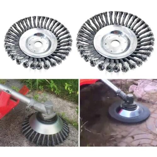 Grass Tray Plate for Lawnmower 8/6 inch Steel Wire Grass Trimmer Head Rounded Edge Weed Trimmer Head Grass Brush Removal