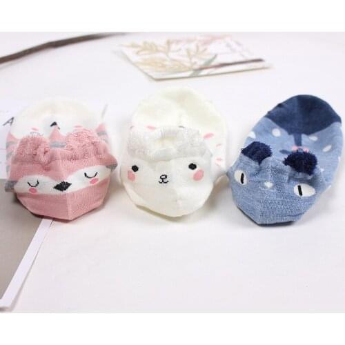 1/5pairs Cute Animal Cotton Socks Pack Female Kawaii Cat With Dog Summer Short Sock Slippers Women Casual Soft Funny Boat Socks