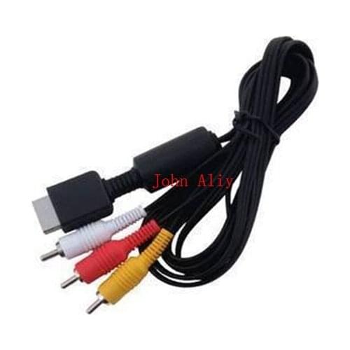 Wholesale 1000 pcs/lot Audio Video Cable AV Cable for Sony PlayStation PS2 PS3 Game AV Cable