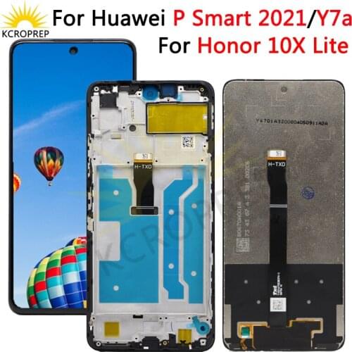 Original For Huawei P smart 2021 LCD Display For Huawei Y7A Display LCD Screen Touch Digitizer Assembly for Honor 10X Lite