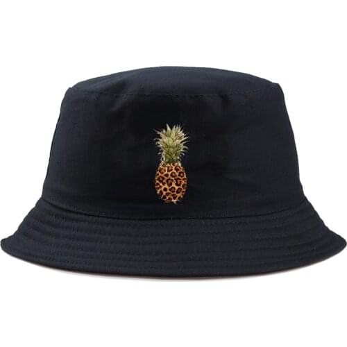 Leopard Pineapple Print Panama Bucket Hat Men Women summer fashion Hip Hop Cap Fishing Hat chapeau fisherman hats boy girl