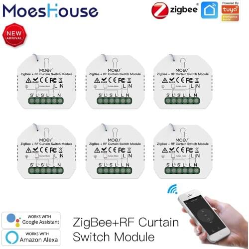 MoesHouse ZigBee 3.0 alexa Living room decoration Remote Required curtain roller blind electric curtain smart blinds blind motor