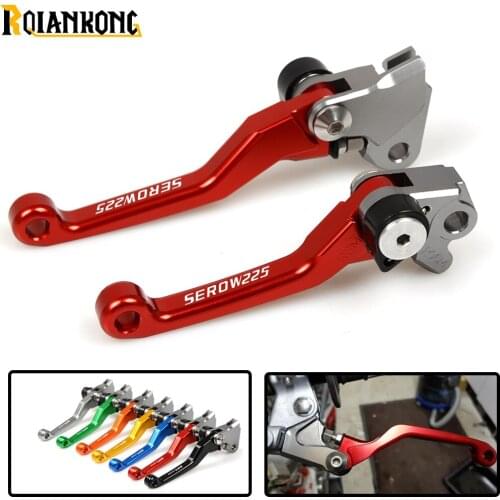 LOGO SEROW225 dirt bike Pivot Brake Clutch Levers foldable motorbike brake For yamaha SEROW225/250 1986-2015 SEROW225 250