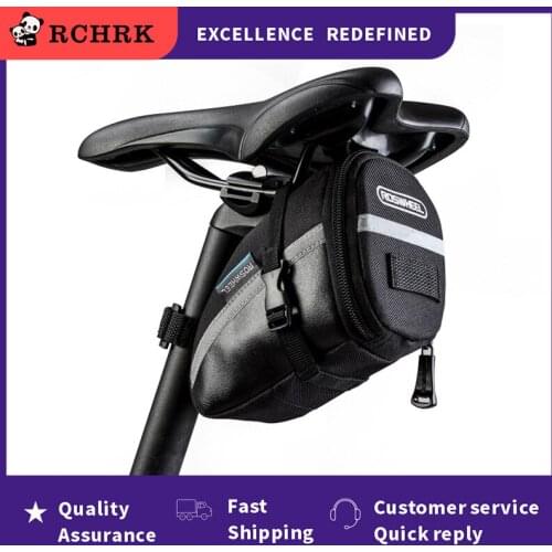 Outdoor Bike Saddle Bag Waterproof Cycling Seat Pouch 1.2L Portable Seatpost Storage Bag Tail Rear Pannier Inner Tube Kit Case