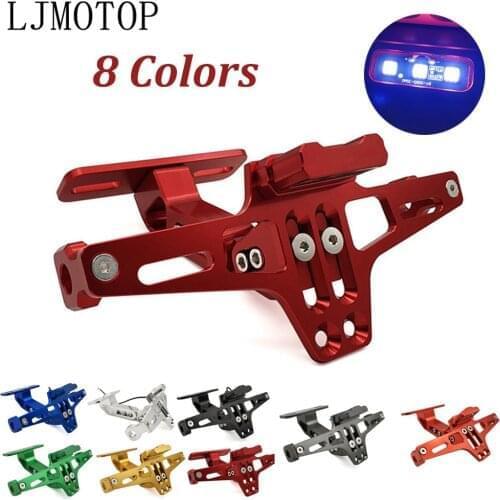 Universal CNC Aluminum Motorcycle Rear License Plate Mount Holder For fz6 fz1 benelli trk 502 tnt 125 xmax 125 Buell Yamaha BMW