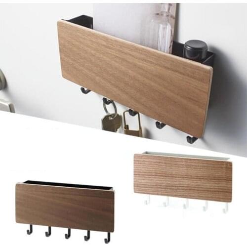 Key Hanger Decorative Simple Small Wall Hook Space Saving Easy Install Home Vintage Wooden Door Back Storage Rack