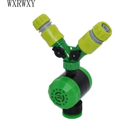 Wxrwxy Garden tap 2 way tap 120 minutes water controller 1/2 Hose water diverter cranes 16mm splitter hose connector 1 set