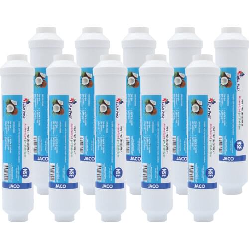 10 PCS Quick Connect 10 ''T33 Water Purifier INLINE COCONUT Carbon Post WATER FILTER cartridge REVERSE OSMOSIS FREE Shipping