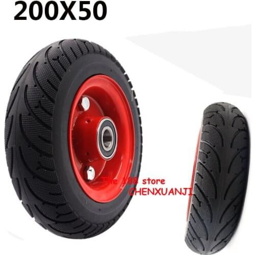 8-inch 200*50 solid tirewith alloy hub, suitable for electric skateboard, electric bicycle 200x50 wheel