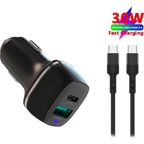 30W PPS PD Fast Car Charger For SAMSUNG Note 20 S21 Ultra S20 FE Note 10+ S10 5G PD Quick Charge For iPhone 12 Pro Max QC4.0 3.0