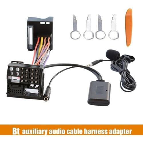 Bluetooth AUX Audio Cable Harness Adapter with Microphone Bluetooth Music Adapter for Ford Fusion From 2005-2012