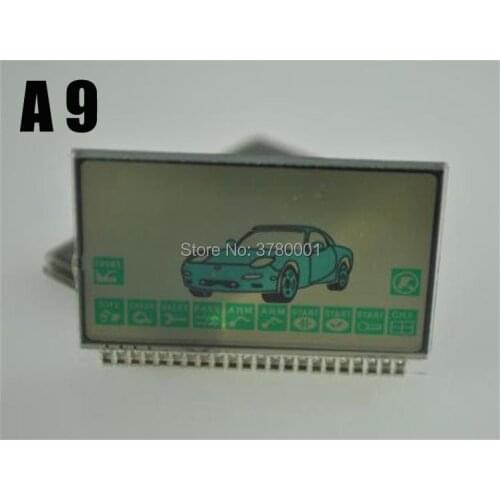Freeshipping to RU A9 LCD Display For Russian Two way Car Alarm System Starline A9 lcd Remote Control Keychain Fob