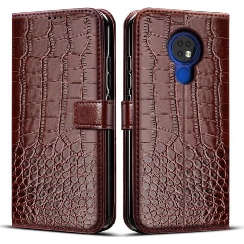 Wallet Flip Case Wallet Flip Case For Nokia 7.2 TA-1181 1196 7.2 Cover Shockproof Magnetic Leather Stand Phone Protective Bag