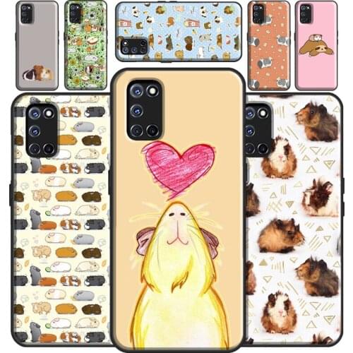 Cute Cartoon Guinea Pig Case For OPPO A15 A91 A83 A3S A5S A1K A52 A72 A5 A9 A31 A53 2020 Find X3 Pro F5 F7 Cover