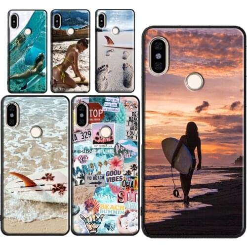 Beach Surf Board Ocean Waves Case For POCO X3 Coque For Redmi Note 9 8 Pro 7 8T 9S 9A 9C For Mi Note 10 Lite 9T A3