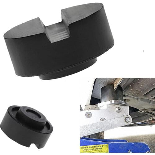 Black Rubber Slotted Floor Jack Pad Frame Rail Adapter for Pinch Weld Side Pad