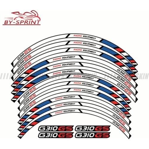 For G310GS G310R G310 GS Motorcycle 12 X Thick Edge Outer Rim Sticker Stripe Wheel Reflective Decals Stickers