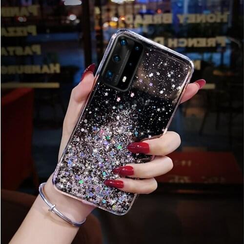 For Huawei P smart 2019 2021 Y9 Y7 Y6 2019 Honor 30S 20 Pro 10 Lite 10I 9A 9S 9C 8A 8S 9X 8X 7X Glitter Gradient Case Cute Coque