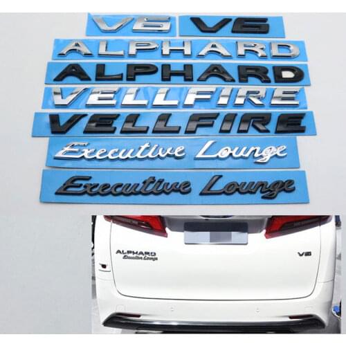 For Toyota ALPHARD VELLFIRE Executive Lounge V6 Rear Trunk Emblem Logo Badge Decal Sticker