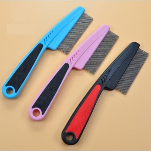 Pet Dog Flea Combs Stainless Steel Needle Close-Tooth Grate Comb Large Thick And Fine Needle Flea Louse Removal For Cats Dogs