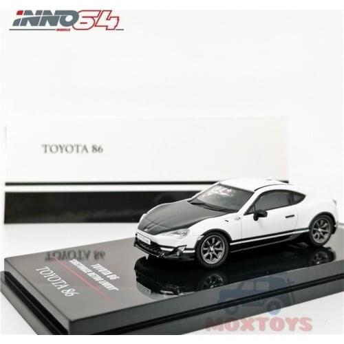 INNO 1:64 TOYOTA 86 White "Customize Retro Livery" W/ Extra Wheels Diecast Model Car